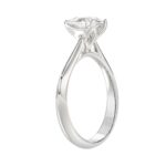 LADIES SOLITAIRE RING 1 1/2CT PEAR DIAMOND 14K WHITE GOLD - Image 3