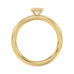 LADIES SOLITAIRE RING 1CT EMERALD DIAMOND 14K YELLOW GOLD (CENTER STONE EMERALD DIAMOND 1CT ) - Image 2