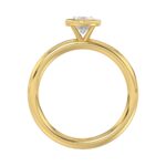 LADIES SOLITAIRE RING 1CT OVAL DIAMOND 14K YELLOW GOLD (CENTER STONE OVAL DIAMOND 1CT ) - Image 2