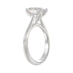 LADIES SOLITAIRE RING 2 1/2CT OVAL DIAMOND 14K WHITE GOLD - Image 3