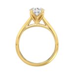 LADIES SOLITAIRE RING 2 1/2CT PEAR DIAMOND 14K YELLOW GOLD - Image 2