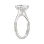 LADIES SOLITAIRE RING 2 1/2CT PRINCESS DIAMOND 14K WHITE GOLD - Image 3