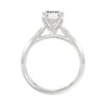 LADIES SOLITAIRE RING 3CT EMERALD DIAMOND 14K WHITE GOLD (CENTER STONE EMERALD DIAMOND 3CT ) - Image 2