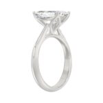 LADIES SOLITAIRE RING 3CT EMERALD DIAMOND 14K WHITE GOLD (CENTER STONE EMERALD DIAMOND 3CT ) - Image 3