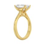 LADIES SOLITAIRE RING 3CT EMERALD DIAMOND 14K YELLOW GOLD (CENTER STONE EMERALD DIAMOND 3CT ) - Image 3