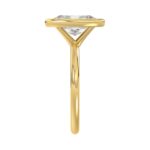 LADIES SOLITAIRE RING 3CT OVAL DIAMOND 14K YELLOW GOLD (CENTER STONE OVAL DIAMOND 3CT ) - Image 4