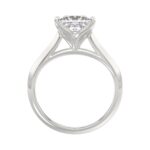 LADIES SOLITAIRE RING 3CT PRINCESS DIAMOND 14K WHITE GOLD - Image 2