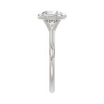 LADIES SOLITAIRE RING 3CT ROUND DIAMOND 14K WHITE GOLD (CENTER STONE ROUND DIAMOND 3CT ) - Image 4