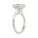 LADIES SOLITAIRE RING 4CT PRINCESS DIAMOND 14K WHITE GOLD - Image 3