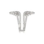 LADIES WRAP RING 2 1/2CT ROUND/PRINCESS/PEAR DIAMOND 14K WHITE GOLD - Image 4