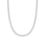 14K WHITE GOLD 9 1/2CT 16" ROUND DIAMOND LADIES TENNIS NECKLACE