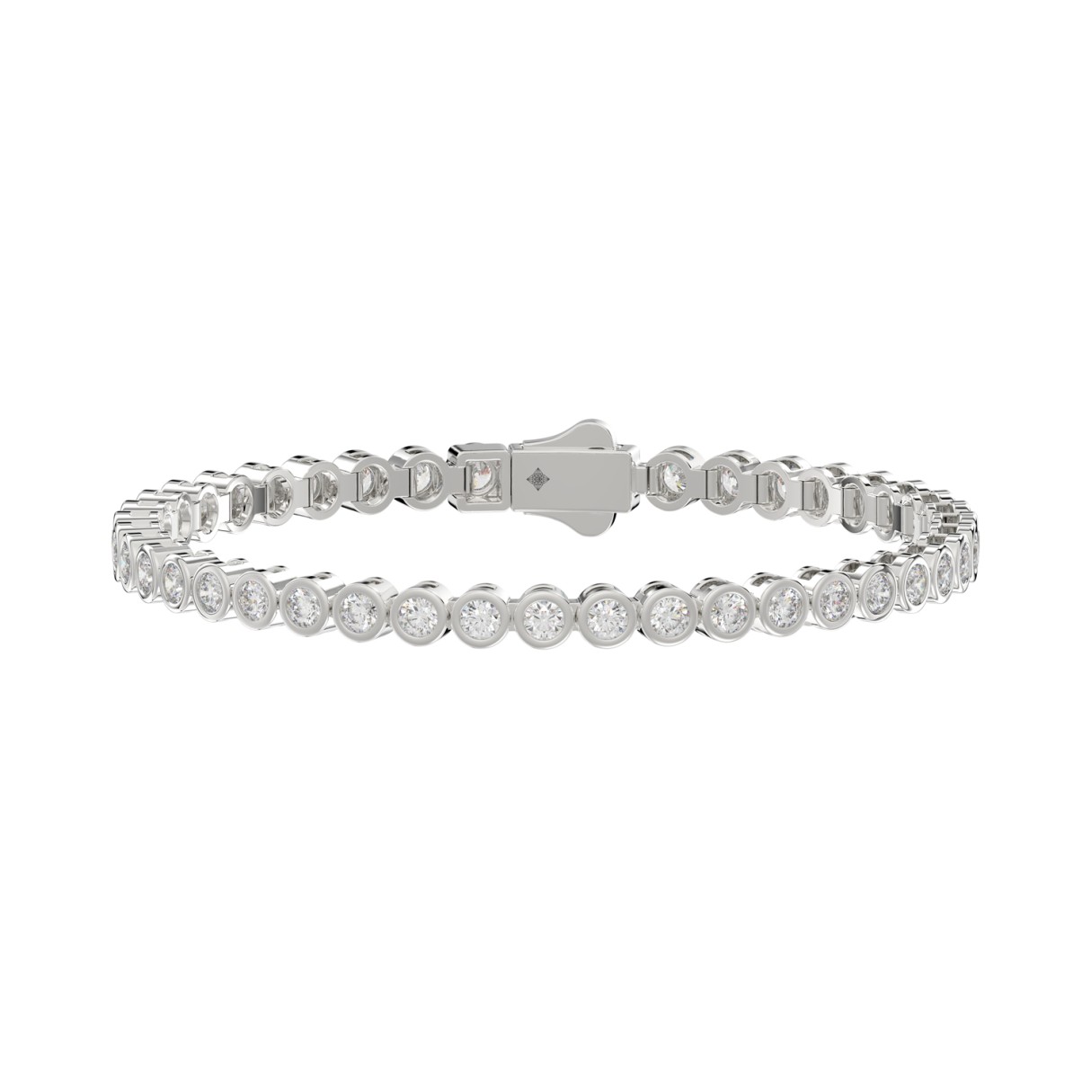 LADIES BRACELET 5.00CT ROUND DIAMOND 14K WHITE GOLD 1 LADIES BRACELET 5.00CT ROUND DIAMOND 14K WHITE GOLD - Image 1