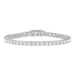14K WHITE GOLD 3CT ROUND DIAMOND LADIES BRACELET