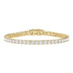 14K YELLOW GOLD 3CT ROUND DIAMOND LADIES BRACELET