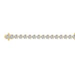 LADIES BRACELET 7CT ROUND DIAMOND 14K YELLOW GOLD - Image 3