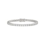 LADIES BRACELET 9CT ROUND DIAMOND 14K WHITE GOLD