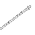 LADIES TENNIS BRACELET 12 1/2CT ROUND DIAMOND 14K WHITE GOLD - Image 3