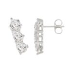 14K WHITE GOLD 1 1/5CT PEAR DIAMOND LADIES EARRINGS - Image 2