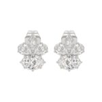 14K WHITE GOLD 1 3/4CT MARQUISE/PEAR/OVAL DIAMOND LADIES EARRINGS