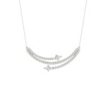 14K WHITE GOLD 1 1/2CT ROUND/LOZENGE DIAMOND LADIES NECKLACE