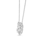 14K WHITE GOLD 2 3/4CT ROUND DIAMOND LADIES NECKLACE - Image 3
