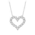 14K WHITE GOLD 2.00CT ROUND DIAMOND LADIES NECKLACE