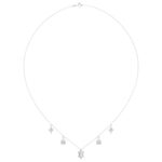 14K WHITE GOLD 3 1/2CT PEAR/HEXAGON/LOZENGE DIAMOND LADIES NECKLACE