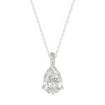 LADIES SOLITAIRE PENDANT 2 1/2CT PEAR DIAMOND 14K WHITE GOLD