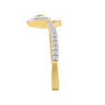 LADIES RING 0.33CT ROUND DIAMOND 14K YELLOW GOLD - Image 3