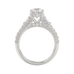 21K PLATINUM LADIES RING 4.00CT ROUND/OVAL/BAGUETTE DIAMOND (CENTER STONE OVAL DIAMOND 3CT) - Image 3