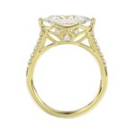 14K YELLOW GOLD 3 1/2CT ROUND/MARQUISE DIAMOND LADIES BRIDAL SET (CENTER STONE MARQUISE DIAMOND 2.00CT) - Image 3