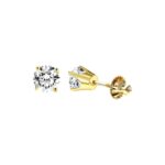 14K Yellow Gold Round Diamond Stud Earrings 0.50CT Elegant Women’S Diamond Jewelry