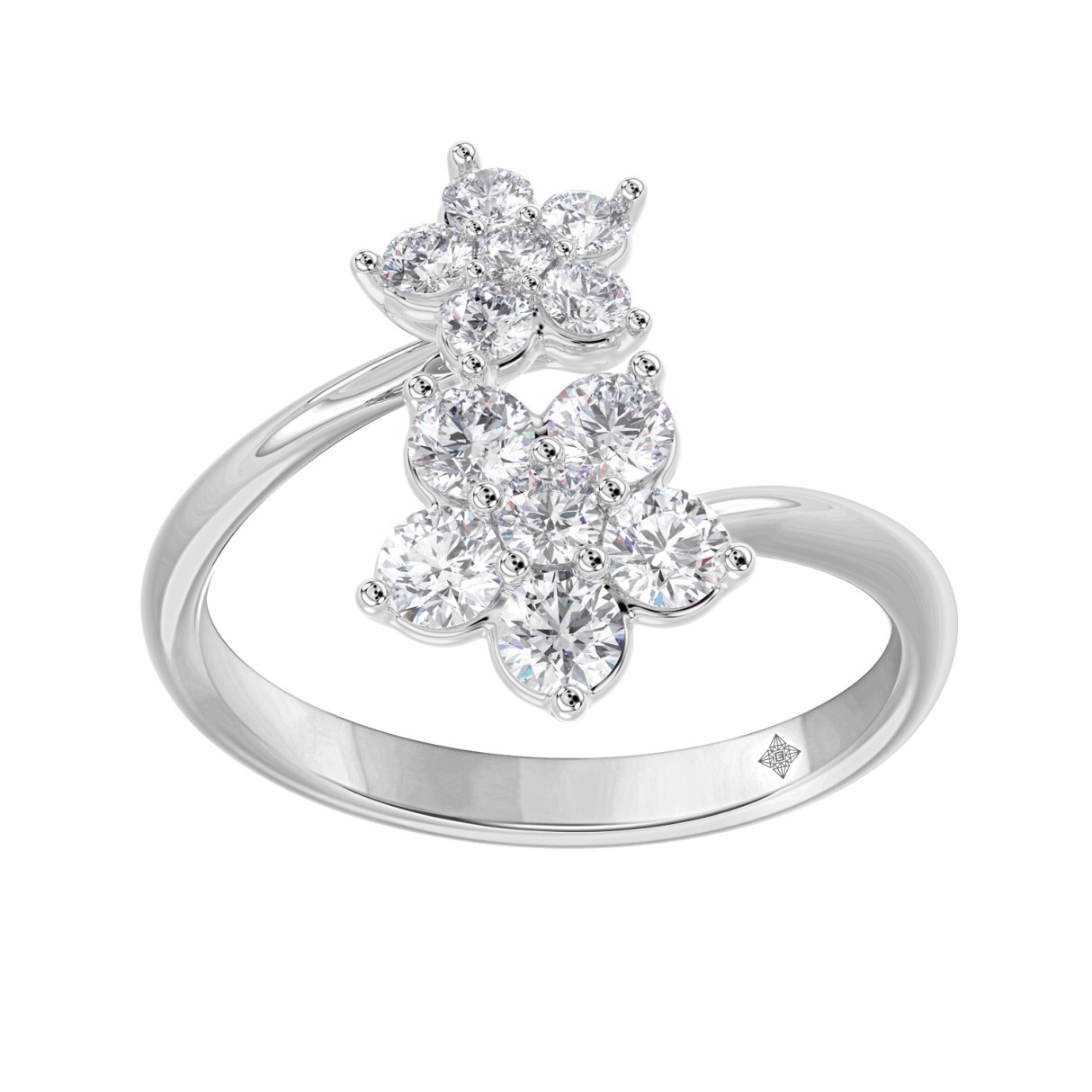 LADIES RING 1CT ROUND DIAMOND 14K WHITE GOLD 1 LADIES RING 1CT ROUND DIAMOND 14K WHITE GOLD - Image 1
