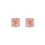 ETERNAL BLUSH COLLECTION 14K WHITE GOLD 2.00CT PINK CUSHION DIAMOND LADIES EARRINGS