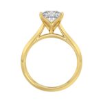 LADIES SOLITAIRE RING 2CT PRINCESS DIAMOND 14K YELLOW GOLD - Image 2