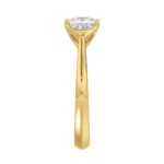 LADIES SOLITAIRE RING 2CT PRINCESS DIAMOND 14K YELLOW GOLD - Image 4