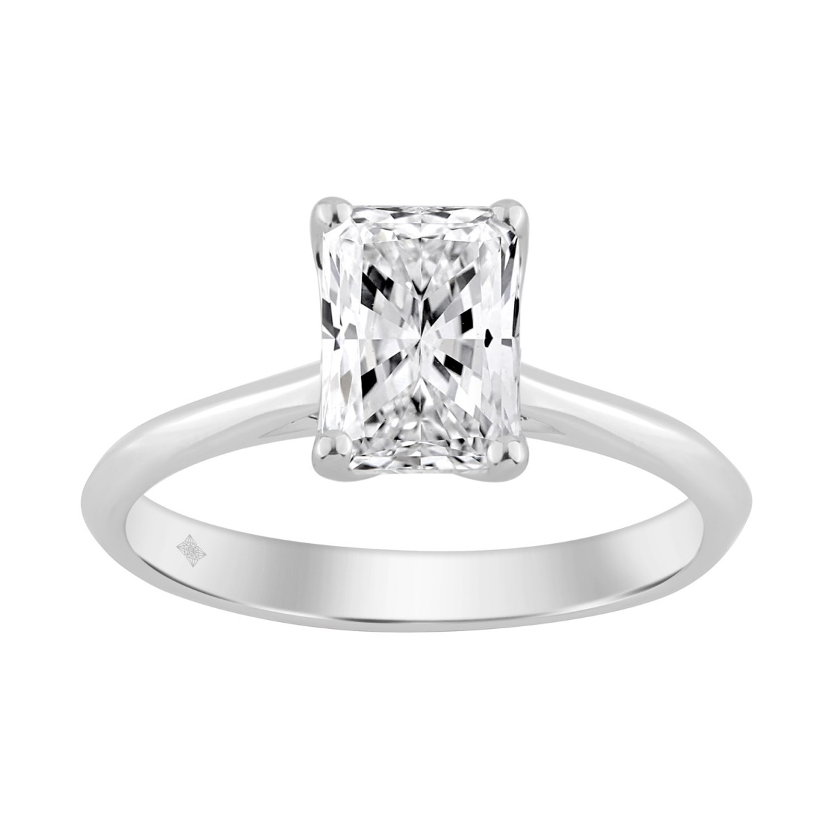 14K WHITE GOLD 1 1/2CT RADIANT DIAMOND LADIES SOLITAIRE RING 1 14K WHITE GOLD 1 1/2CT RADIANT DIAMOND LADIES SOLITAIRE RING - Image 1