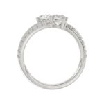 14K WHITE GOLD 1 1/2CT ROUND DIAMOND LADIES RING (CENTER STONE ROUND DIAMOND 2CT) - Image 2