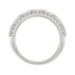 14K WHITE GOLD 1 1/4CT ROUND/BAGUETTE DIAMOND LADIES BAND - Image 2