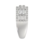 14K WHITE GOLD 1 1/4CT ROUND/BAGUETTE DIAMOND LADIES BAND - Image 4