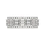 14K WHITE GOLD 1 1/4CT ROUND/BAGUETTE DIAMOND LADIES BAND - Image 5