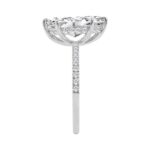 14K WHITE GOLD 2 1/4CT MARQUISE/ROUND DIAMOND LADIES RING (CENTER STONE MARQUISE DIAMOND 2CT) - Image 3