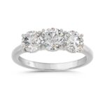 14K WHITE GOLD 2 1/4CT ROUND DIAMOND LADIES RING