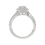 14K WHITE GOLD 2 3/4CT ROUND/MARQUISE DIAMOND LADIES RING (CENTER STONE MARQUISE DIAMOND 2CT) - Image 2