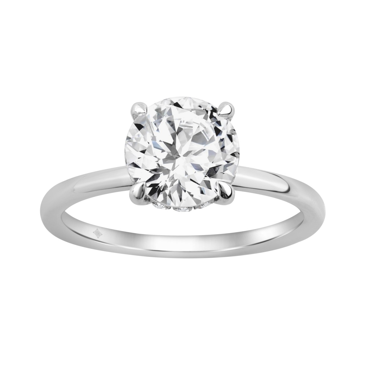 14K WHITE GOLD 2.00CT ROUND DIAMOND LADIES RING (CENTER STONE ROUND DIAMOND 2CT) 1 14K WHITE GOLD 2.00CT ROUND DIAMOND LADIES RING (CENTER STONE ROUND DIAMOND 2CT) - Image 1
