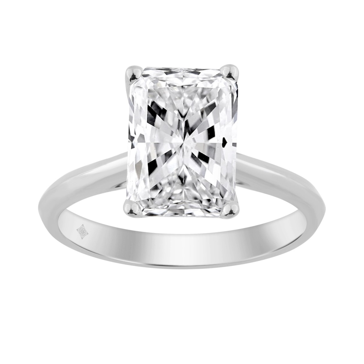 14K WHITE GOLD 3.00CT RADIANT DIAMOND LADIES SOLITAIRE RING 1 14K WHITE GOLD 3.00CT RADIANT DIAMOND LADIES SOLITAIRE RING - Image 1