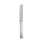 14K WHITE GOLD 3/8CT ROUND DIAMOND LADIES BAND - Image 3
