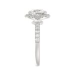 14K WHITE GOLD 4 1/2CT ROUND/CUSHION DIAMOND LADIES RING (CENTER STONE CUSHION DIAMOND 4CT & Color F-G Clarity VS1/VS2) - Image 4