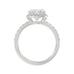 14K WHITE GOLD 4 1/2CT ROUND/OVAL DIAMOND LADIES RING (CENTER STONE OVAL DIAMOND 4.00CT & Color F-G Clarity VS1/VS2) - Image 2