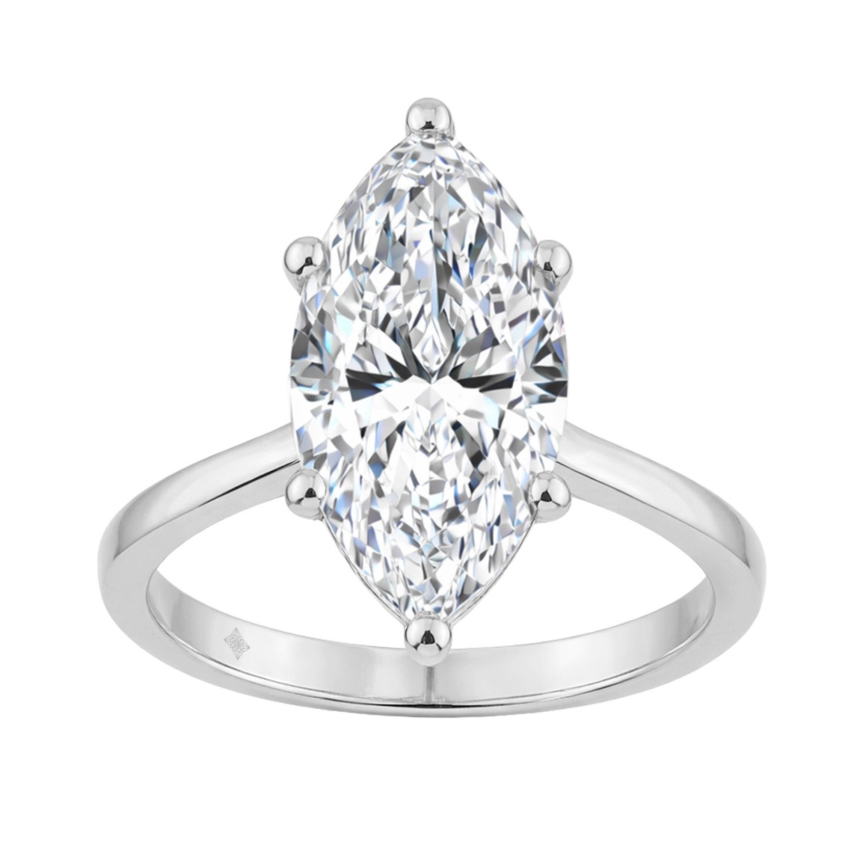 14K WHITE GOLD 4.00CT MARQUISE DIAMOND LADIES SOLITAIRE RING (CENTER STONE MARQUISE DIAMOND 4CT 1 14K WHITE GOLD 4.00CT MARQUISE DIAMOND LADIES SOLITAIRE RING (CENTER STONE MARQUISE DIAMOND 4CT - Image 1